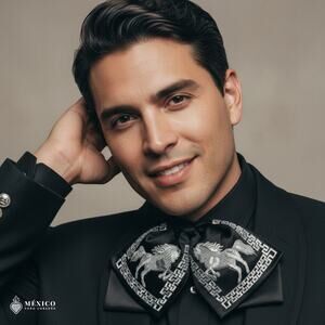 Black Mexican Embroidered Charro Moño – Traditional Satin Mariachi Bow Tie